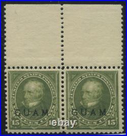 Guam 10 SPECIAL PRINTING Mint NH Pair of 2 Stamps with PF Cert HZ38