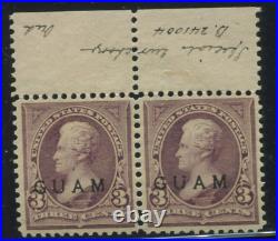 Guam 3 SPECIAL PRINTING Mint NH Pair of 2 Stamps with PF Cert HZ49