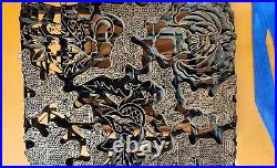 HUGE LOT 4 Indonesia Copper Metal Batik Floral Fabric Stamp Print Block VINTAGE