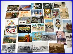 HUGE LOT OF 2,000+ POSTCARDS massive 20 lb. Box RPPCs, LINENS, HOLIDAYS, INTL