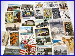 HUGE LOT OF 2,000+ POSTCARDS massive 20 lb. Box RPPCs, LINENS, HOLIDAYS, INTL