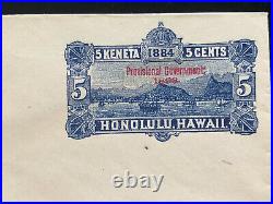 Hawaii Mint #u12 Entire, Printed Inside + Overprint On Reverse