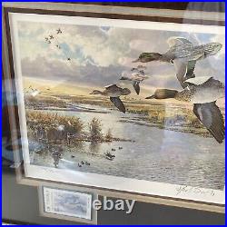 Herb Booth 1986 Texas Waterfowl Duck Stamp Print W Stamp Mint Brand New Frame