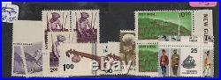 India Printing Errors 7 Singles, 2 Pairs MNH (1ejj)