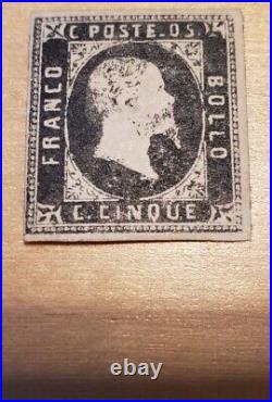 Italian states Sardegna. Sassone 1, first print. Mint with original gum! Signed