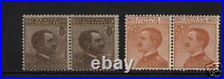 Italy #104 & #109 Mint Printed On Both Sides Variety