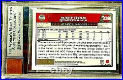JERSEY# MATT RYAN 2008 Topps Chrome Gold Superfractor Auto RC 2/10 BGS 9 10