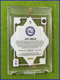 JOEL EMBIID ELITE DECK GOLD CLEAR CARD 76ers 2021-22 Elite Joel Embiid SSP 07/10