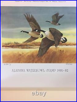Jack Deloney, 1981/82, Alabama Waterfowl Print, 373/950, Stamp Mint.in Folder
