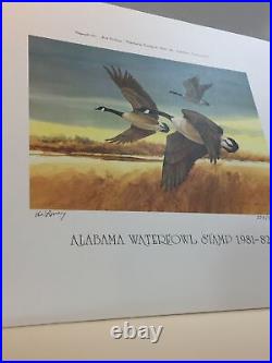 Jack Deloney, 1981/82, Alabama Waterfowl Print, 373/950, Stamp Mint.in Folder