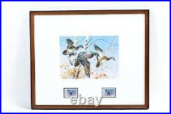 James Killen 1986 Signed Duck Print with First Day Issue Stamp Framed