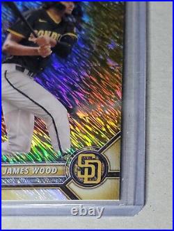James Wood SSP 2022 Bowman 1st Chrome GOLD SHIMMER #d 21 /50 San Diego Padres RC