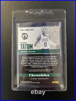 Jayson Tatum 2017-18 Chronicles RC Rookie Patch Auto RPA Jersey SILVER /199 SP
