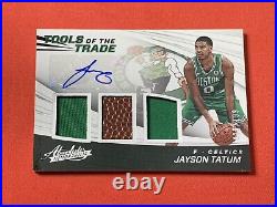 Jayson Tatum RC 2017-18 Absolute Tools of the Trade Rookie 3-Patch Auto RPA /199