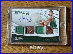 Jayson Tatum RC 2017-18 Absolute Tools of the Trade Rookie 4-Patch Auto RPA /99