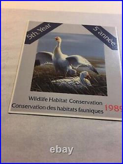 Jean L Grondin, 1989, Canada wildlife Habitat Stamp, 638/9460, No Stamp, Mint Print