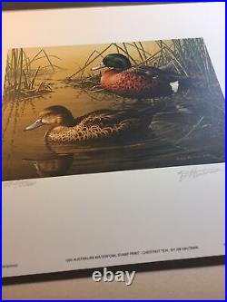 Jim Hautman, 1990/91, Australia Waterfowl Print, 458/8960, Mint Stamp, 32 Yrs