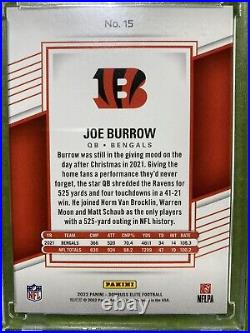 Joe Burrow WHITE SPARKLE PRIZM STATUS CARD SP /275 BENGALS 2022 JOE BURROW Elite