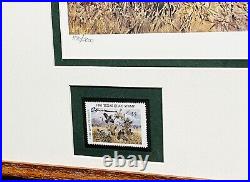 John Cowan 1991 Texas Quail Stamp Print W Double Stamps Mint Brand New Frame