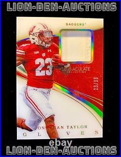 Jonathan Taylor 2020 Immaculate Collection Collegiate Gloves Rc Nfl# 28/96 1/1