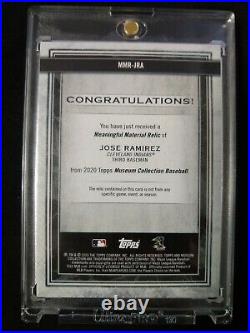 Jose Ramirez 2020 Topps Museum Collection Majestic Patch Relic Ssp 1/1