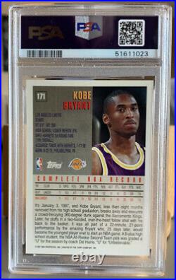 Kobe Bryant 1997-98 Topps #171 Minted Springfield Ultra Rare SSP PSA 10 GEM MINT