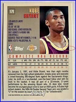 Kobe Bryant 1997-98 Topps #171 Variation Lot GOLD FOIL Ultra Rare SSP eBay 1/1