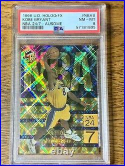 Kobe Bryant 1999-00 HoloGrFX NBA 24/7 #N8AU Gold AuSome PSA 8 Ultra Rare SSP