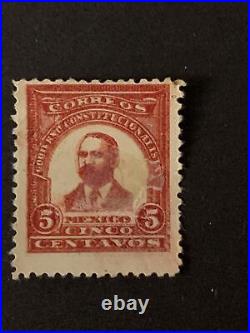 L7/44 Mexico Stamps 1914 Incredible Double Side Print Error With Gum 3c MHROG