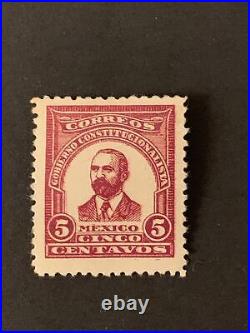 L7/44 Mexico Stamps 1914 Incredible Double Side Print Error With Gum 3c MHROG