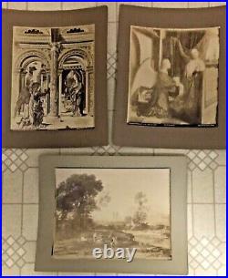 LOT OF 15 Antique 1800s (1892-1897) Mounted Albumen Prints 12x15 Embossed Stamps