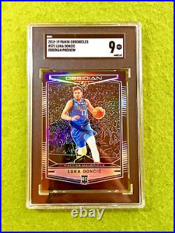 LUKA DONCIC SILVER PRIZM ROOKIE CARD PSA 9 RC 2018 Obsidian Luka Doncic PREVIEW