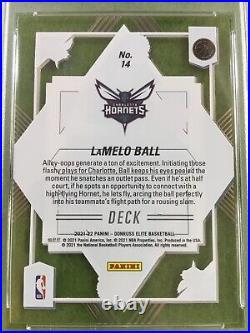 LaMelo Ball PSA 10 POP 3 CLEAR CARD HORNETS 2021 Elite LAMELO BALL DECK psa 10