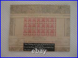 Latvia 1918 Sheet of 228 Stamps Printed on German Maps SC 1, Imperforate, Mint