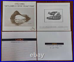 Lot of 12 Ohio duck stamp prints 1982-1993, all #499 with stamps, signed, numbered