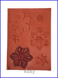 Lot of 13 Retired Stampin Up Flower Prints (4 New, 9 Used)