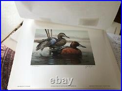 Lot of 37 Ducks Unlimited Prints Most with Stamps Some Medallions