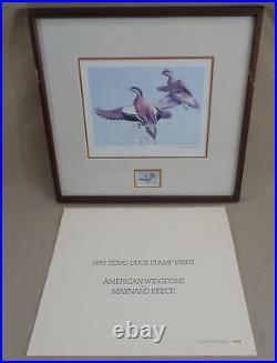 Lot of 4 Texas Duck Stamp Print 1981 1982 1983 1984 David Maass Maynard Reece