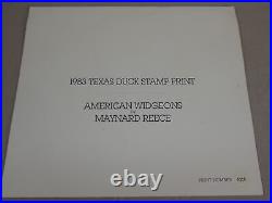 Lot of 4 Texas Duck Stamp Print 1981 1982 1983 1984 David Maass Maynard Reece