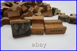 Lot of 80 Rubber Stamp Printing Block Random Letters Antique