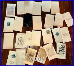 Lot of Tintypes & CDVs 1860s Tax Stamps