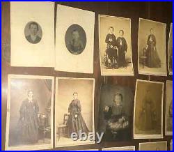 Lot of Tintypes & CDVs 1860s Tax Stamps