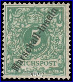 MARSHALL ISLANDS 1899 5pf GREEN JALUIT PRINTING MINT #2a fresh MHR signed St