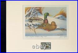 MARYLAND #1 1974 STATE DUCK STAMP PRINT MALLARDS 1st edition by John Taylor