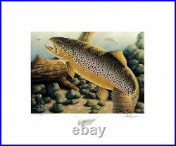 MINNESOTA 2006 STATE TROUT STAMP PRINT by John House Remarqued Reg $395