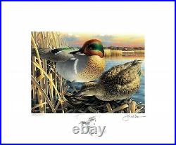 MINNESOTA #23 1999 DUCK STAMP PRINT by John House remarque + 2 stamps