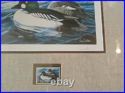 MINT Van Gilder Minnesota Duck Print 1987 Signed Stamp Framed Matted 4159/4200