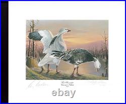 MISSISSIPPI #15 1990 STATE DUCK STAMP PRINT SNOW GEESE Kathy Dickson Gov ed