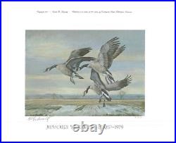 MISSOURI #1 1979 STATE DUCK STAMP PRINT CANADA GEESE by Charles Schwartz