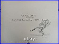 MO1 1979 Missouri State Duck Stamp Print, folio MO1DS100 DSS